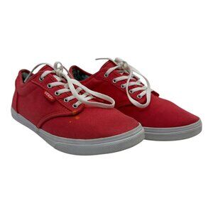 Vans Womens  Atwood Red/Pink Skate Shoes Size 8 Casual Shoes With Floral Lining